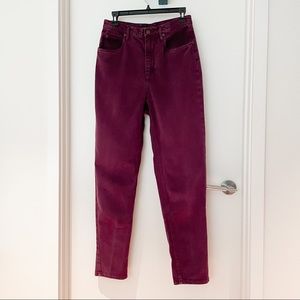 Vintage Maroon Mom Jeans